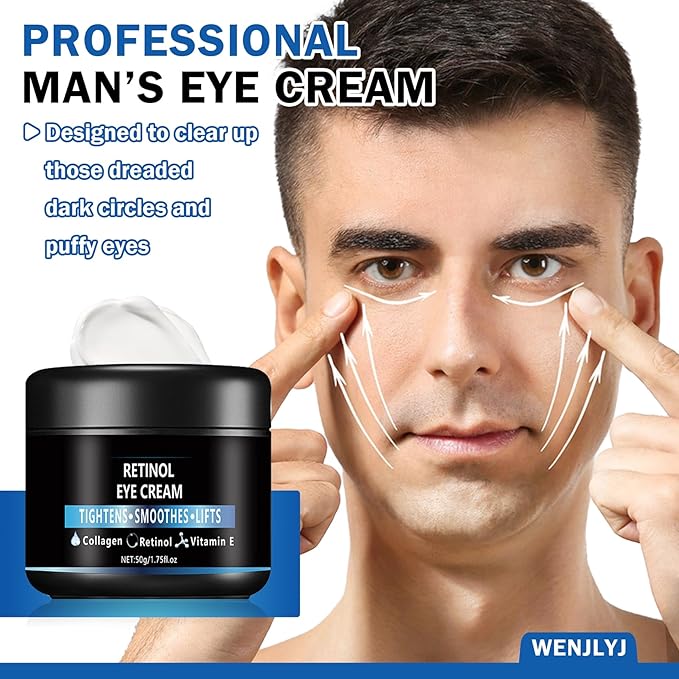 Men's Eye Cream,Hydrating Eye Cream for Men,Smooth Under Eye Cream for Dark Circles and Puffiness,Moisturizing Eye Cream Reduce Wrinkles Fine Lines & Firm Skin-VivaGrace Women