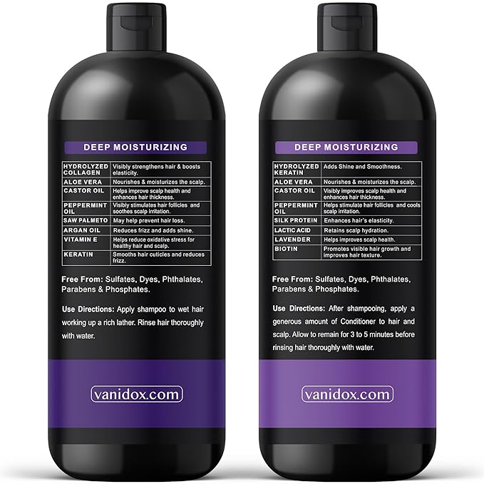Tea Tree Shampoo and Conditioner Set with Lavender and Mint | DHT Blockers | With 100% Pure Tea Tree Oil for Itchy, Dry Scalp | Sulfate & Paraben Free | For Men & Women | 16 fl oz Each-VivaGrace Women
