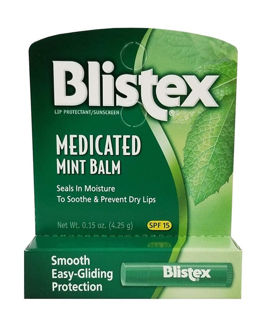 Blistex Medicated Lip Balm, SPF 15, Value Pack, Original 0.15 oz (Pack of 4)-VivaGrace Women