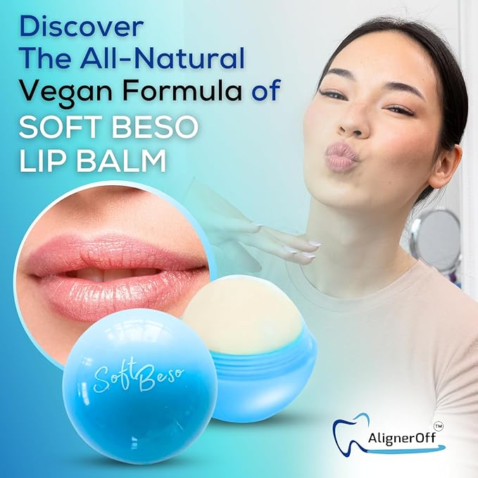 SoftBeso Lip Balm| Blueberry Flavor |Vegan Lip Care|Clean Ingredients | Lip Balm for Beautiful, Soft Lips | Hydrating & Nourishing Lip Care Products | Premium Lip Balm ball-VivaGrace Women