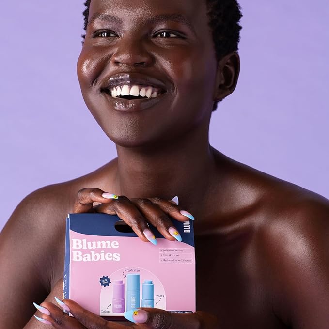 Blume Babies Travel Size Skincare - Skincare Gift Set Includes Meltdown Acne Oil, Milky Fade Dark Spots Serum, and Meltdown Gel Cream Face Moisturizer for Acne and Blemish Prevention (3 Count)-VivaGrace Women