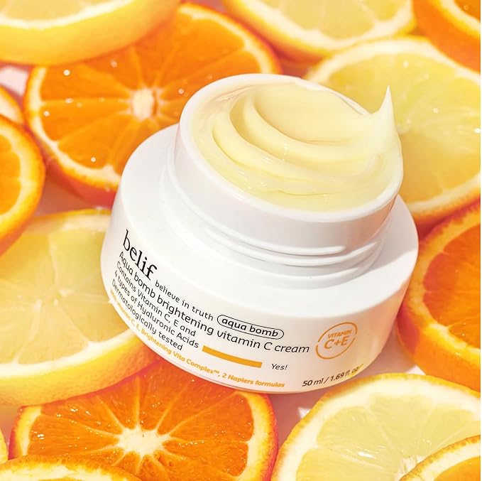 belif Aqua Bomb Vitamin C Face Cream Moisturizer, Infused with Hyaluronic Acid, Vitamin C & Vitamin E, Intense Hydration, For All Skin Types, Korean Skin Care-VivaGrace Women