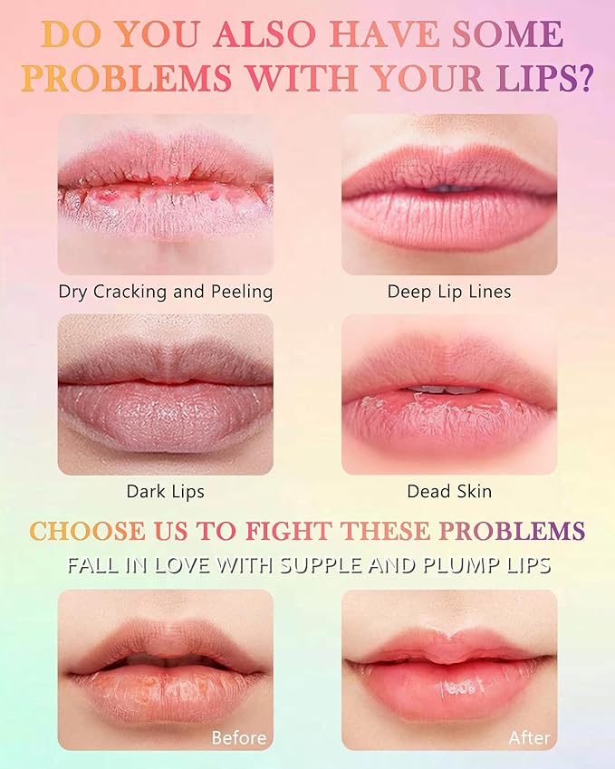 Hydrating Lip Glowy Balm, Ultra-Nourishing Lip Balm for Dry Cracked Lips, Moisturizer Lip Repair Sleeping Lip Mask, Day and Night Lip Care Therapy Treatment,Glossy Smooth Lip Butter Balm-04#Grape-VivaGrace Women