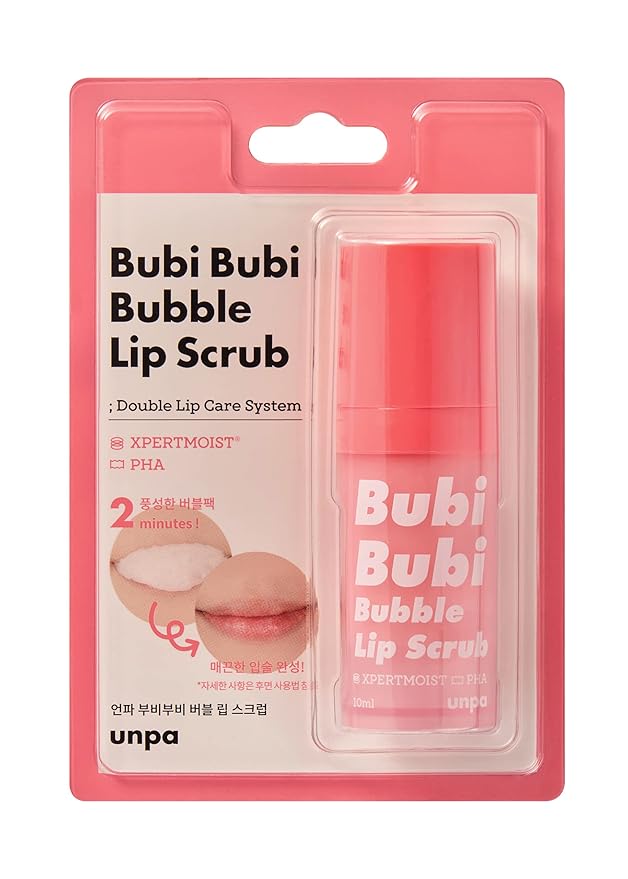 UNPA Bubi Bubi Bubble Lip Scrub, Quick and Easy Exfoliation with Soft Bubbles, Effectively Remove Dead Skin-VivaGrace Women