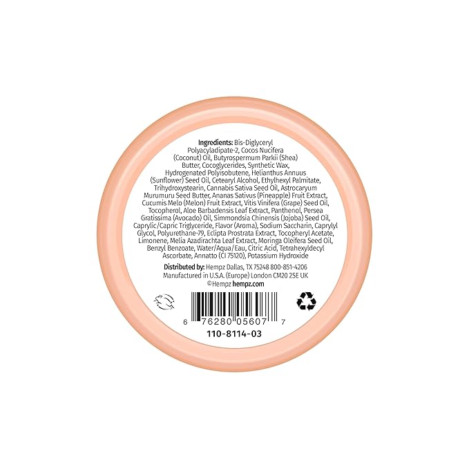 Hempz Hydrating Lip Sleeping Mask - Sweet Pineapple & Honey Melon (.95 Oz.) | Overnight Hydrating Lip Balm for Dry Lips, Lip Repair, Chapped Lip Treatment & Nourishment for Women-VivaGrace Women