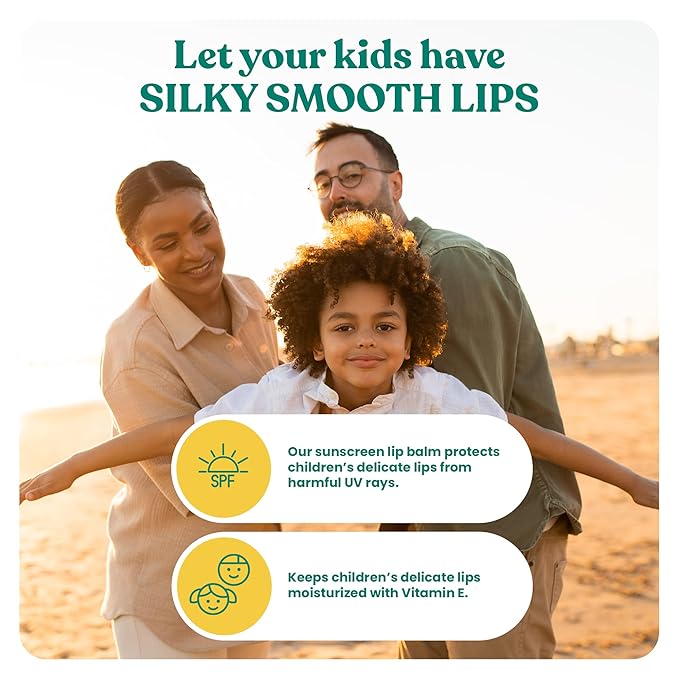 Rubber Ducky Lip Sunscreen SPF 44, Kids Vegan Lip Balm with Vitamin E, UV Protection, Water Resistant, Untinted, Vanilla Flavor, Broad Spectrum-VivaGrace Women