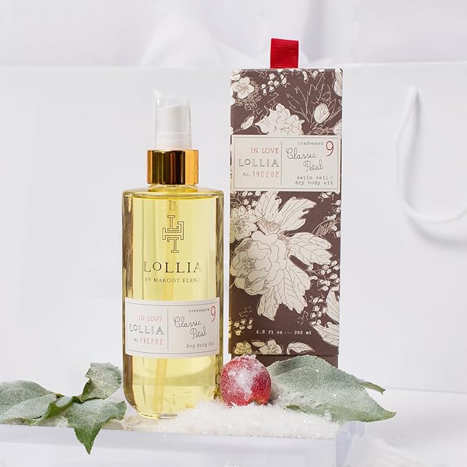 LOLLIA In Love Dry Body Oil, 6.8 Fl. Oz. – Classic Petal – Women’s, Scented, Moisturizing, Dry Body Oil for Women, For All Skin Types-VivaGrace Women