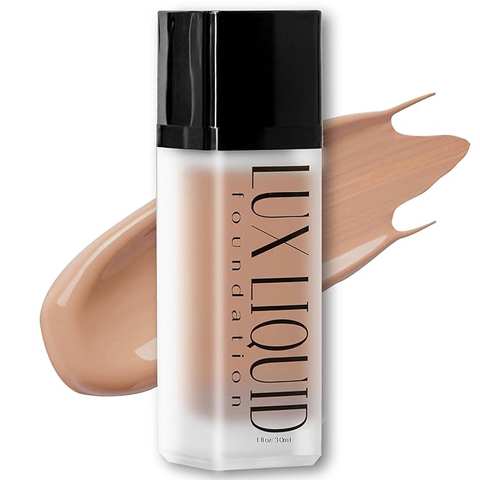 Organic Aloe-Based LUX Liquid Foundation, Natural Vegan Gluten-Free Made in USA, Toffee-VivaGrace Women