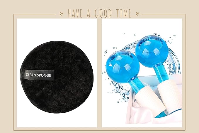 ICE Globes for Facial, 2 PCS Facial Globes for Massage Tool, Facial Roller Cold Skin Massagers, Tighten Skin, Reduce Puffiness and Dark Circles, Enhance Circulation-VivaGrace Women