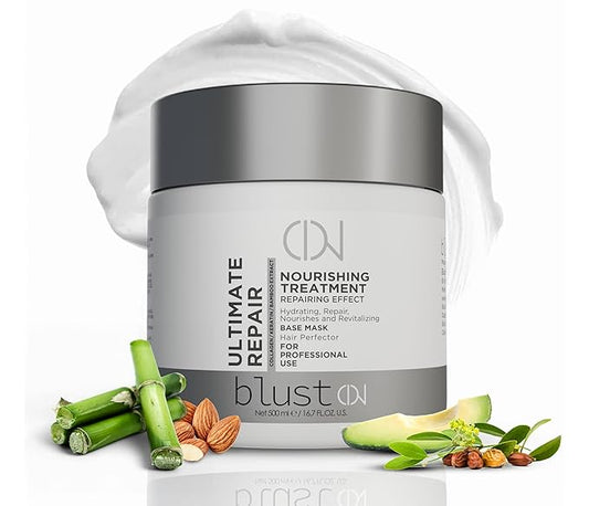 Ultimate Repair Mask with Collagen & Keratin for Damaged Hair - Hydration Deep Treatment for Dry Hair - Frizz Control & Nourishment Mask with Bamboo & Avocado Oil 500Ml-VivaGrace Women