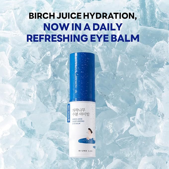 ROUND LAB Birch Juice Icy Cooling Eye Stick – Depuffing Glow Booster Balm for Puffy Eyes, Dark Circles, Fine Lines | On-the-Go Moisturizer | Korean Skincare | 0.35 oz-VivaGrace Women
