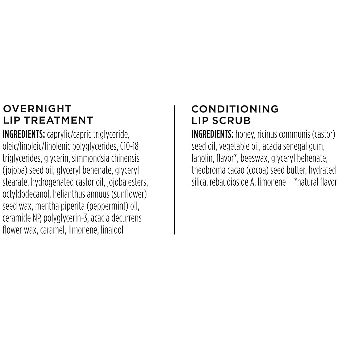 Burt’s Bees Conditioning Lip Scrub and Overnight Intensive Lip Treatment, With Ceramides, College Back to School Dorm Essentials, Exfoliates and Hydrates Lips 8 Hours, Natural Origin, 2 Jars, 0.25 oz-VivaGrace Women