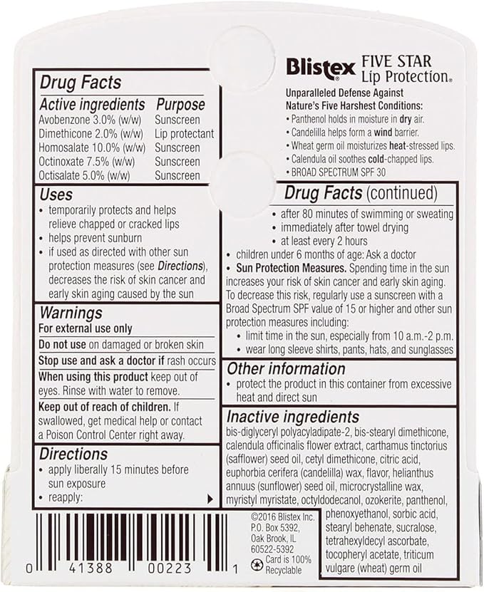 Blistex 5 Star Lip Protct Size .15oz, 3 pack-VivaGrace Women