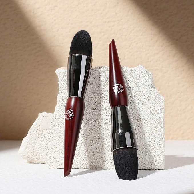 ENERGY Concealer Brush,Tapered Kabuki Foundation Makeup Brush for Under Eye Concealing Blending Liquid Cream Setting Powder Make Up for Full Coverage Cosmetic Applicator Soft Dense Makeup Tool-VivaGrace Women