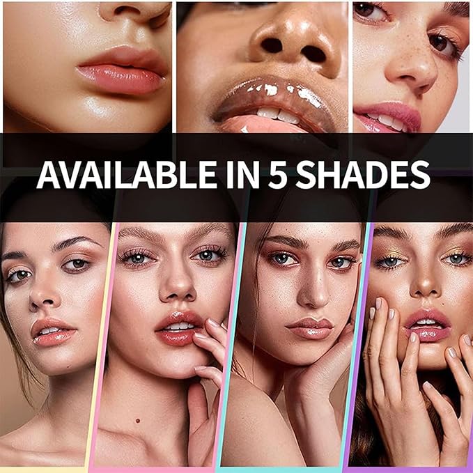 Hydrating Lip Glow Oil, Lip Oil Gloss Transparent Toot Tinted Nourishing Long Lasting Repairing Lightening Lip Lines (BERRY) 0.2 OZ-VivaGrace Women