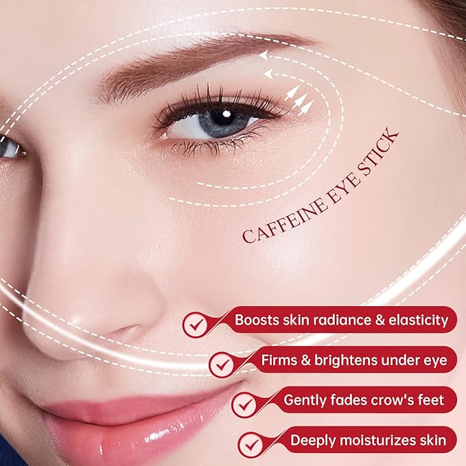 Eye Stick - Anti Wrinkle Eye Cream for Puffy Eyes, Dark Circles, Eye Bags, Crows Feet, Wrinkles,Reduces Wrinkles Saggy Skin Puffy Eyes (Caffeine)-VivaGrace Women