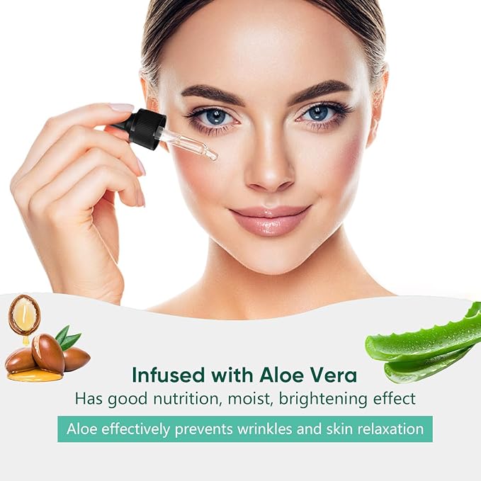 Aloe Vera Eye Serum Dark Circles Under Eye Treatment for Women to Reduce Appearance of Puffy Eyes Eye Bags Fine Lines and Wrinkles for All Skin Types, Beauty Skin Care Gift-VivaGrace Women