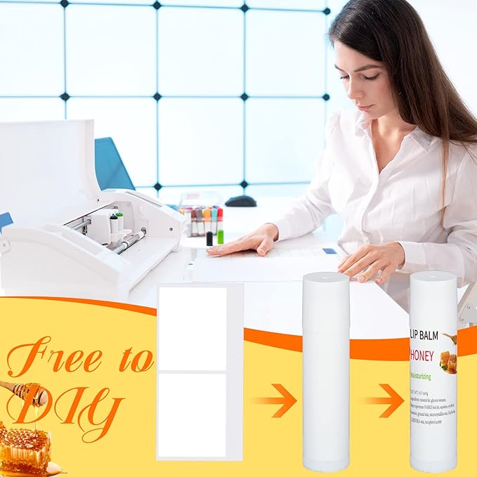 Demissle 150 Pcs Unlabeled Lip Balm Bulk Chapped Stick Blank Mini Lip Balm Gifts Moisturizing Lip Balms Favors for Women Homeless Wedding Bridal Shower Favors Baby Shower Guests Favors(Honey)-VivaGrace Women