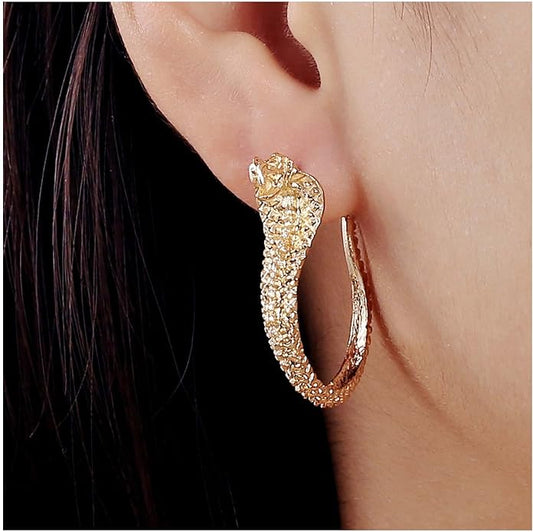 Vintage Snake Studs Earrings Gold Snake Dangle Earrings Animal Serpent Earrings Punk Cool Snake Earrings Jewelry for Women Girls Gifts-VivaGrace Women