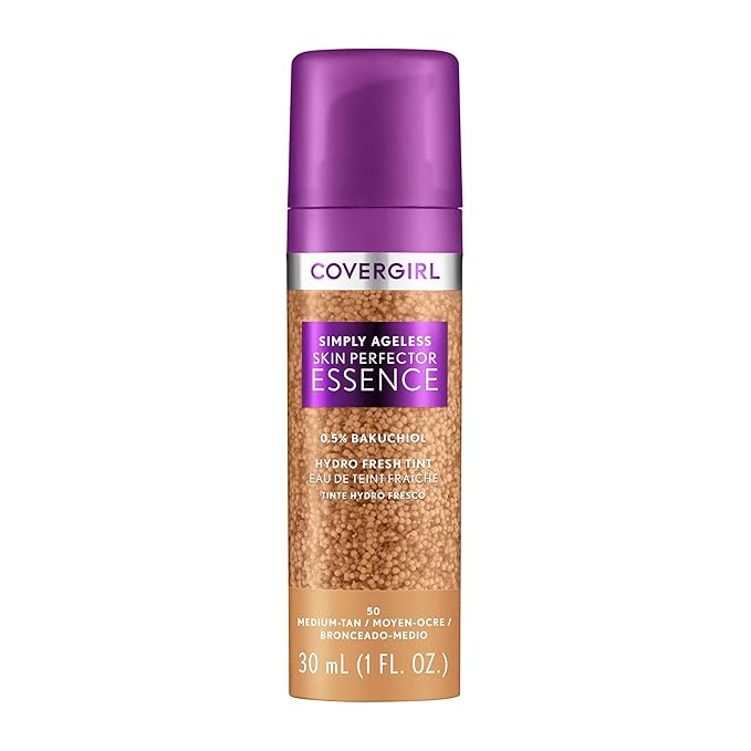 Covergirl Simply Ageless Skin Perfector Essence Foundation Bundle with Shades 50 Medium-Tan and 30 Light-Medium, 1oz Each-VivaGrace Women