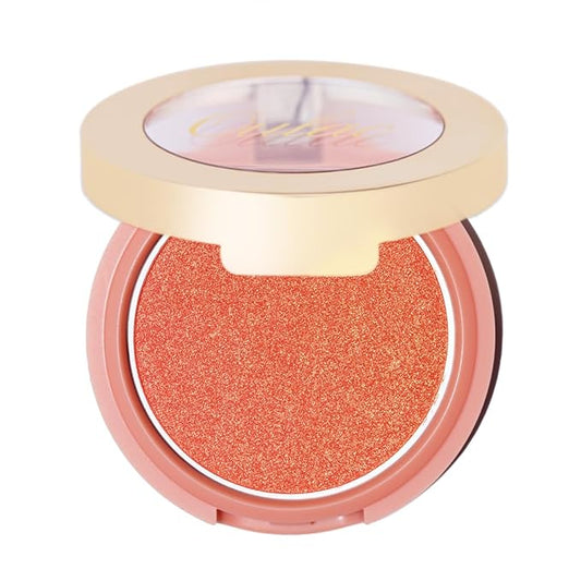 Oulac Luminisers Powdery Blusher for Cheeks Face Glow,Brighten Skin As Highlighter Makeup, Shimmer Blusher,Buildable and Vegan Cosmetics,4.8g F09 Summer Flame-VivaGrace Women