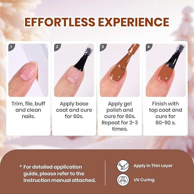 Beetles Fall Gel Nail Polish Set – 20 Colors Brown Burgundy Red Green Orange Glitter Winter Gel Polish, Soak Off UV LED Gel Polish Kit with Base Coat Glossy Matte Top Coat Manicure Gift for Women-VivaGrace Women