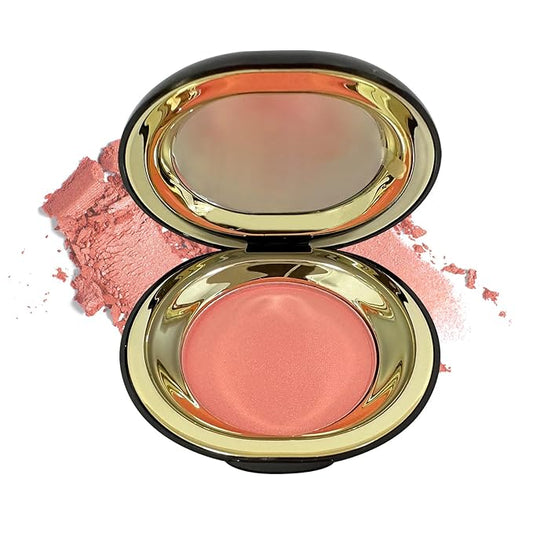 Face Blush for Cheeks Waterproof Smooth Creamy Formula, Matte Finish Buildable Lightweight Cream Blush Balm Create a Natural, Long Lasting Makeup Brightens Facial Radiance (Pinkish Apricot)-VivaGrace Women
