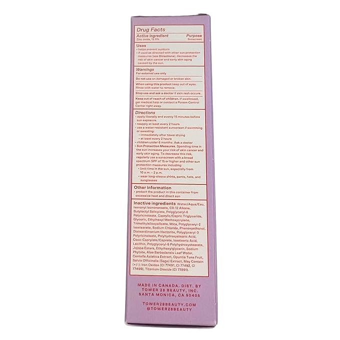 Tower 28 Beauty SunnyDays SPF 30 Tinted Mineral Sunscreen - For Sensitive Skin - 2-in-1 Facial Broad Spectrum UVA/UVB Protection + Foundation - Shade 25 OCEAN PARK, 1 Fl Oz-VivaGrace Women