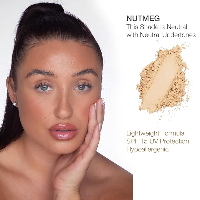 bellapierre Compact Mineral Foundation SPF 15 | Vegan & Cruelty Free | Full Coverage | Hypoallergenic & Safe for All Skin Types | Oil & Talc Free - 0.35 Oz - Nutmeg-VivaGrace Women