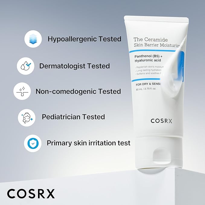 COSRX Ceramide Skin Barrier Moisturizer for Face with 7 Ceramides, Hyaluronic Acid & Panthenol for All Skin Types, 2.7 fl.oz, Korean Skin Care-VivaGrace Women
