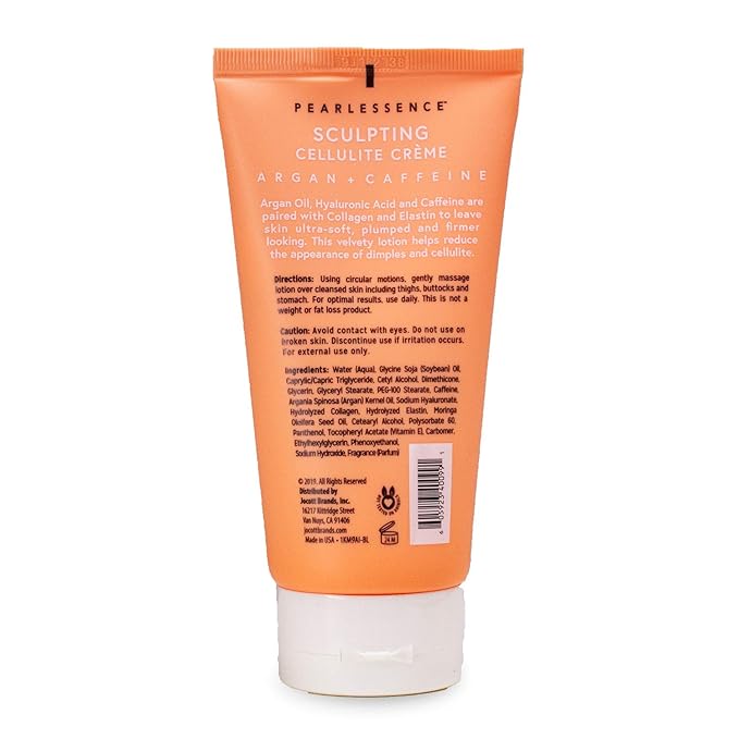 Pearlessence Sculpting Cellulite Cream, Argan & Caffeine - Helps Soften, Firm & Plump | Reduce Appearance of Dimples & Cellulite | USA Made (5 ounces)-VivaGrace Women