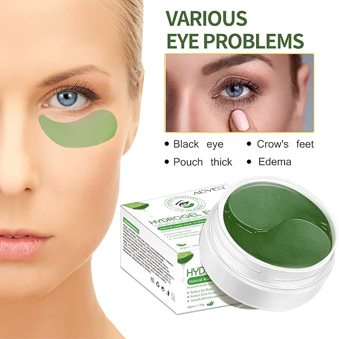 Under Eye Patches -30 Pairs, Collagen Eye Mask for Dark Circles, Puffy Eyes, Wrinkles Treatment, Aloe Eye Bags with Hyaluronic Acid and Collagen, Moisturizing & Anti-Aging-VivaGrace Women