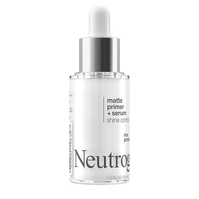 Neutrogena Shine Control Matte Booster Face Primer & Serum, Skin-Mattifying Serum-to-Primer with Rice Protein, Absorbs Excess Oil & Keeps Skin Shine Free, 1.0 fl. oz-VivaGrace Women