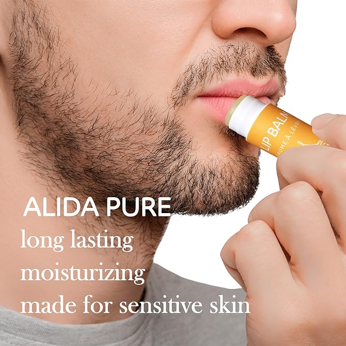 Lemon Ginger Lip Balm Collection, Vegan Lip Balm Set, Bees Wax Free, with Avocado Oil, Organic Jojoba Oil, Vitamin E, Natural Moisturizer For Dry, Cracked, or Chapped Lips, 3 Tube Set-VivaGrace Women