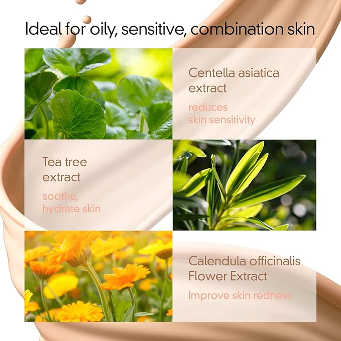 TROIAREUKE A+ Cushion Foundation (Shade 21) I Natural Coverage Foundation Makeup, Moisturizing Finish for Sensitive, Oily, Combination Skin, Skin Care Cushion I Korean Aesthetic Makeup-VivaGrace Women