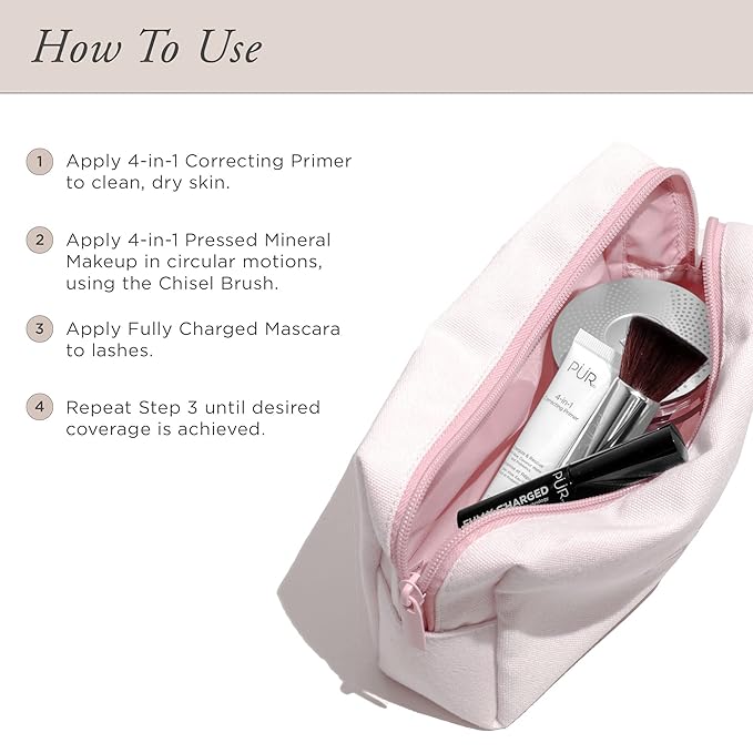 PÜR Beauty Multitasking Essentials Best Sellers Kit, Everyday Look Deluxe Kit, Condition & Moisturize Skin, Cruelty Free, Tan-VivaGrace Women