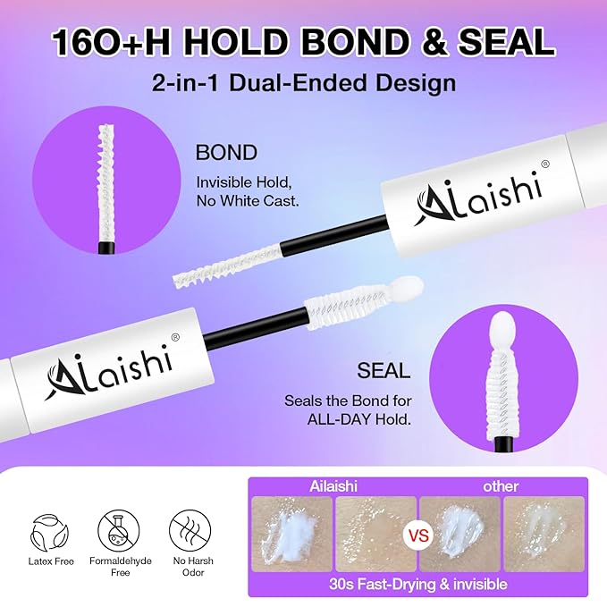 Wispy False Eyelashes Kit With Bond, Seal and Tweezer, 7 Pairs Natural Look Fake Cat Eye Lashes Strips Thin Band Extensions Waterproof Easy Eyelashes for Beginners RQ46-VivaGrace Women