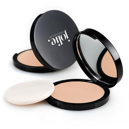 Jolie Dual-Activ Matte Finish Pressed Powder Foundation (Medium Beige)-VivaGrace Women