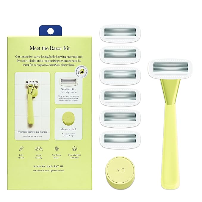 Women's Razor Shave Kit, 1 Matchpoint Razor Handle + 6 Blade Refills-VivaGrace Women