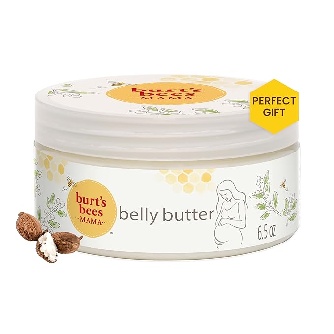 Burt's Bees Mama Belly Butter Stretch Mark Cream for Pregnancy Massages Body & Reduces Scar Appearance, Prenatal & Postnatal Tummy Skin Care, Shea Butter & Vitamin E Rich Formula, 6.5 Oz Tub-VivaGrace Women