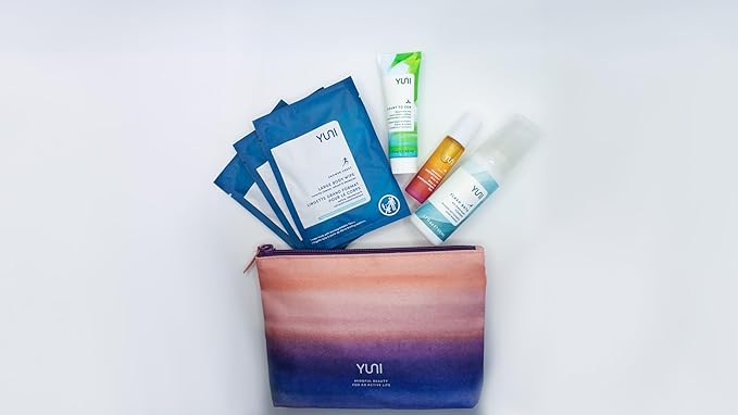 YUNI Beauty Natural Travel Essentials Kit (7pc kit) Beauty On the Run Travel Size Body Care Kit - Cleanse, Refresh, Hydrate - Save Time - All Natural, Paraben-Free, Cruelty-Free-VivaGrace Women