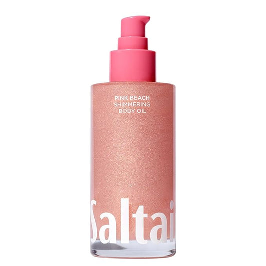 Saltair Shimmering Body Oil - Pink Beach Scented Dry Oil Moisturizer with Light-Reflecting Pearl Pigments. Moisturizing Glow for All Skin Types - 4 Fl Oz-VivaGrace Women