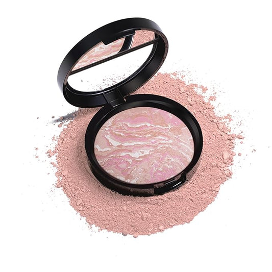 Baked Powder Foundation Makeup, Brighten Color Correcting Foundation Make up, Foundation for Mature Skin, Face Powder for Women, Full Coverage, Natural Finish & Easy to Use #01-VivaGrace Women