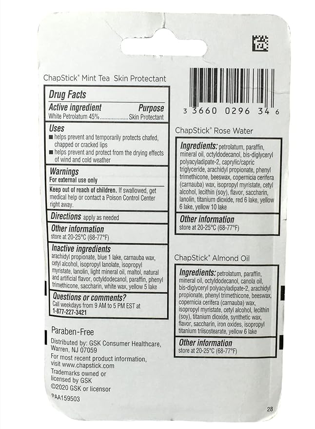 ChapStick Bulk Lip Balm SPA Collection, Lip Care Tubes, 0.45 oz, 72 ct case-VivaGrace Women