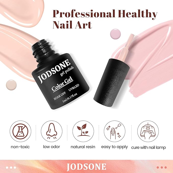 JODSONE 23 PCS Gel Nail Polish Set with Base Glossy and Matte Top Coat Multicolored Gel Nail Long Lasting Suitable for All Seasons-VivaGrace Women