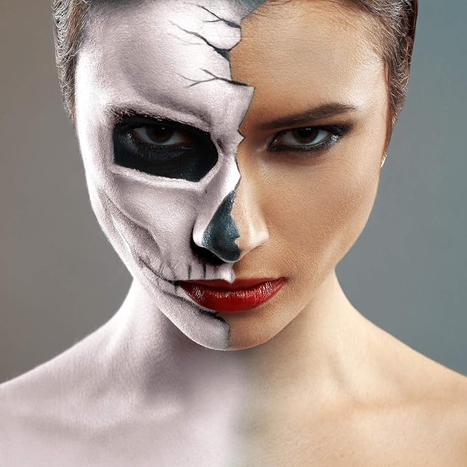 Mehron Makeup CreamBlend Stick | Face Paint, Body Paint, & Foundation Cream Makeup | Perfect for Halloween .75 oz (21 g) (Alabaster)-VivaGrace Women