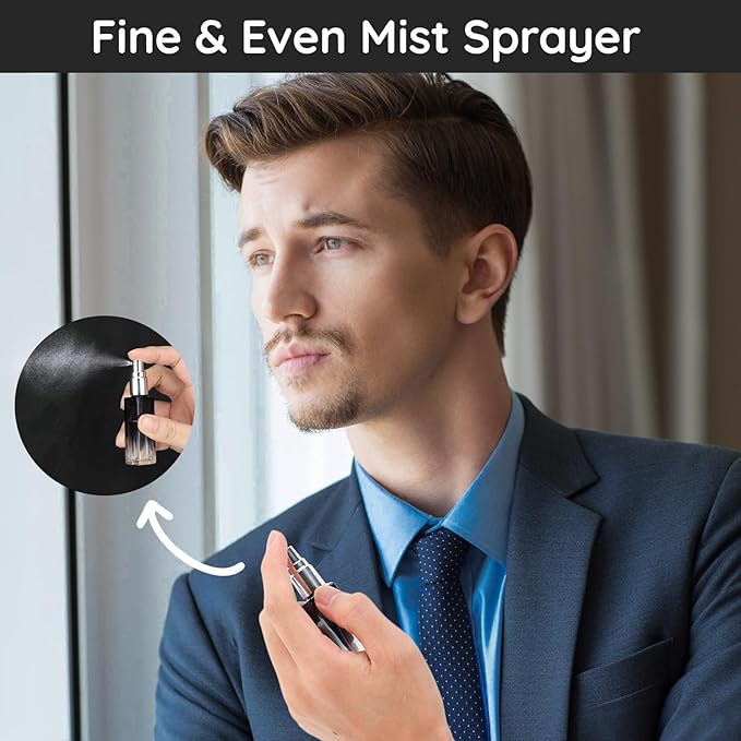 Segbeauty 10pcs Perfume Travel Refillable, 10ML Glass Spray Bottles Perfume Atomizer, Mini Travel Size Dispenser Bottle Set Atomizer Sprayer for Perfume Toiletries Cosmetic Container Spray Bottle-VivaGrace Women