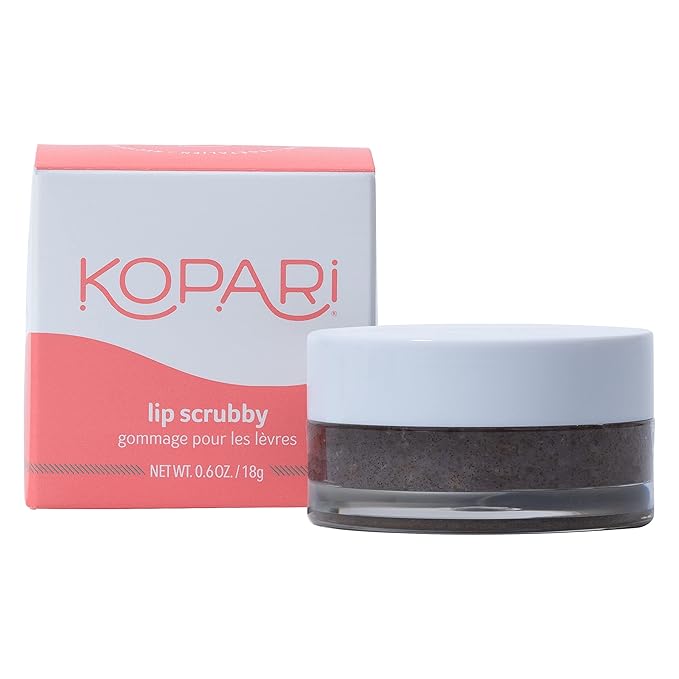 Kopari Coconut Lip Scrubby | Removes Dry Skin For Soft Lips | Volcanic Sand, Brown Sugar & Crushed Coconut Shells Hydrate Exfoliating Lip Scrub Exfoliator Moisturizer Organic Coconut Oil Vanilla Vegan-VivaGrace Women