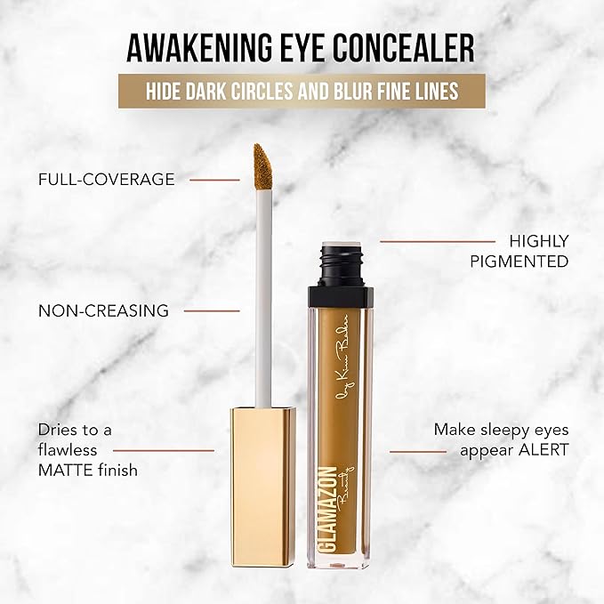 Glamazon Second to None Concealer, Honey Suckle, Awakening Eye Cover Up, Non-Creasing, Full Coverage-VivaGrace Women