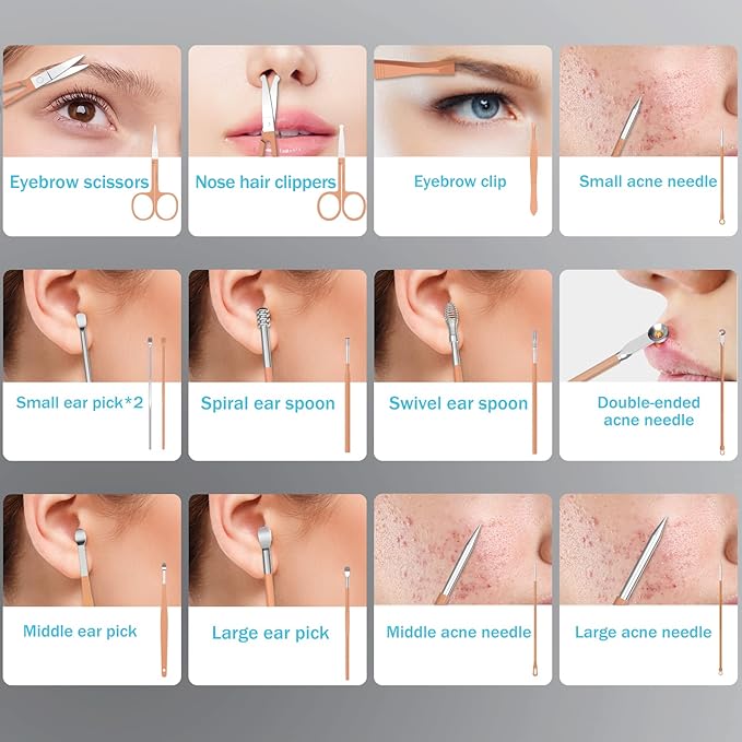 Manicure Set Personal Care, Nail Clipper Kit, Professional Nail Clipper Pedicure Set, Nail Tools with Luxurious Travel Case, Gifts for Men Women Family Friend, 31 Pieces (Pink)-VivaGrace Women